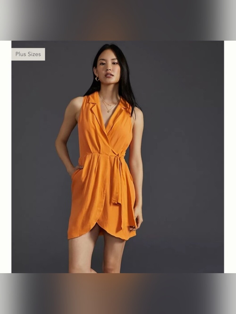 NWT Anthropologie Linen Wrap Mini Dress Small